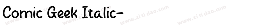 Comic Geek Italic字体转换